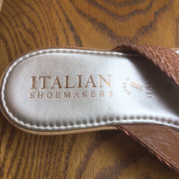 Italian Shoemakers Flip-Flop Thong Wedge Sandals Size 9 - Picture 4 of 7
